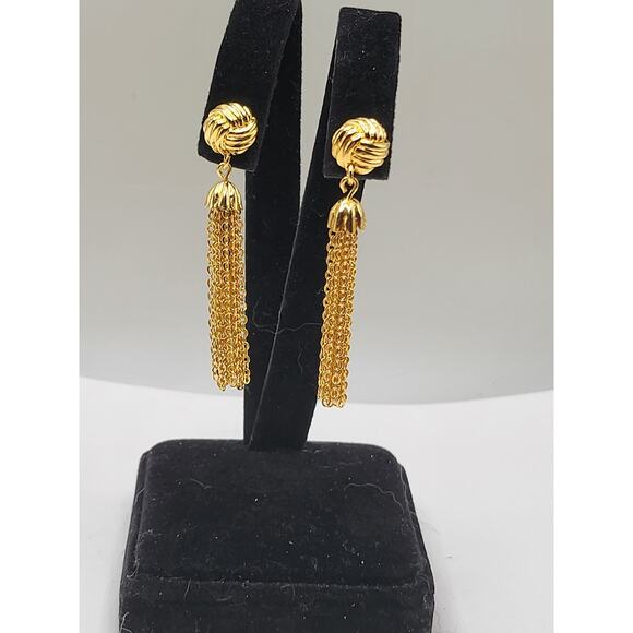 Vintage Lightweight Dangle Earrings Silver Tone Modern Retro Style - Picture 1 of 7